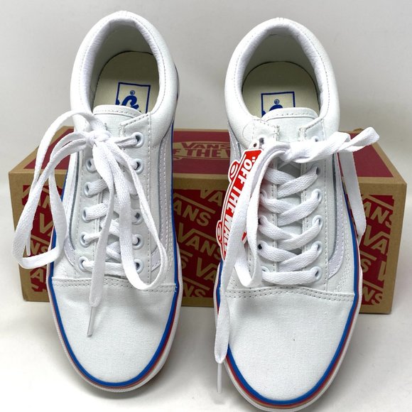 VANS Old Skool Rainbow Foxing White Canvas Women’s Size 7 Sneakers VN0A38G1MWF - Picture 4 of 9